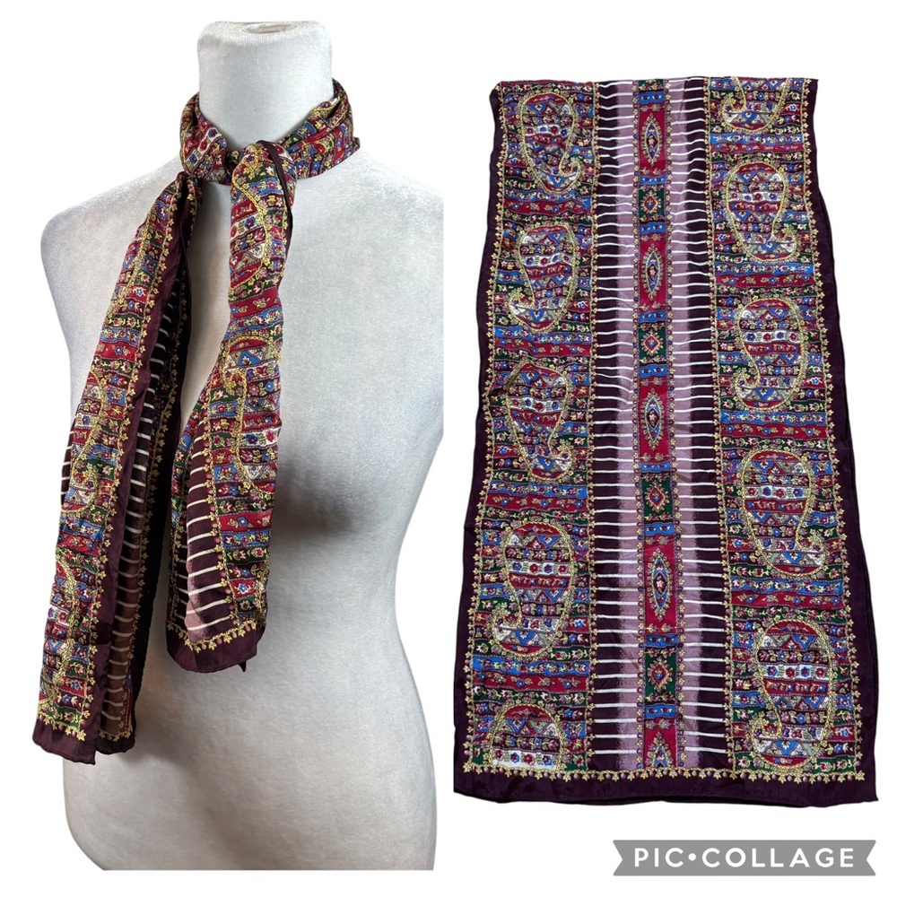 Ladies Echo Brand Silk Floral Print Multicolor‎ Scarf